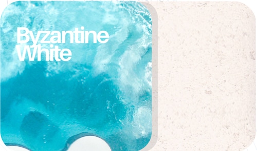 Couleur er finition piscine Byzantine White - Marble tech™