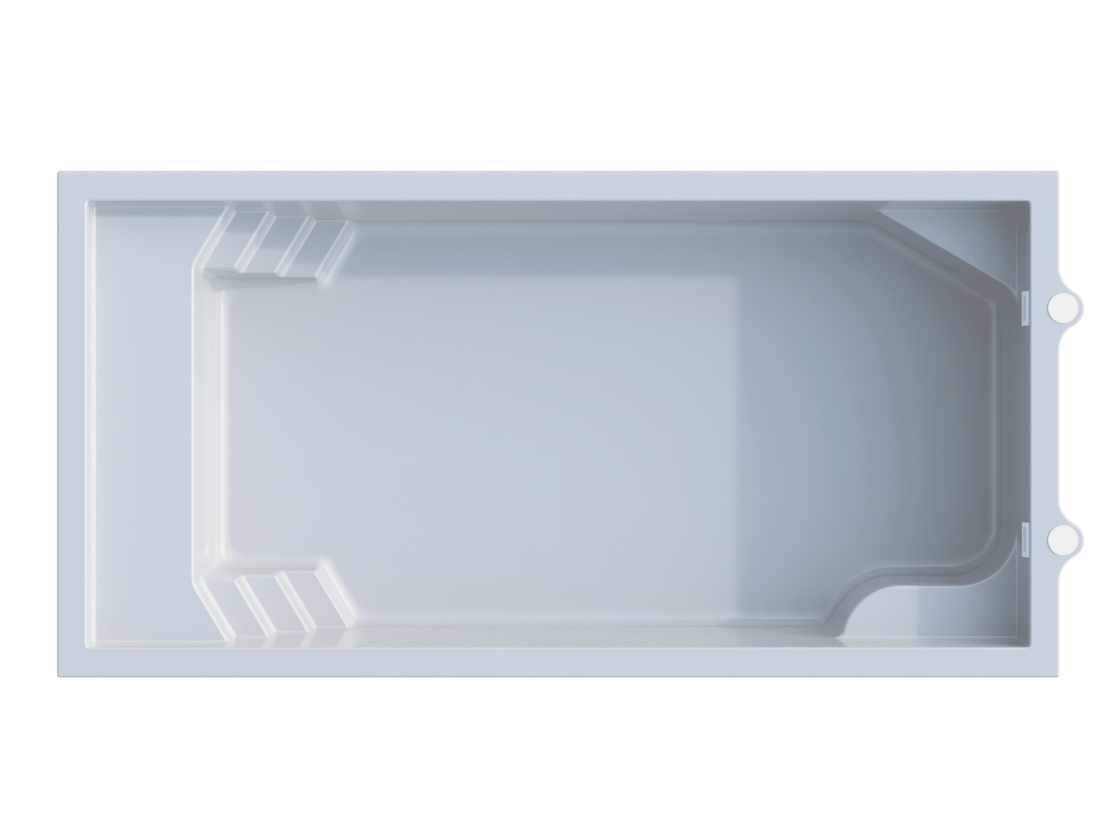 Vue 3D piscine coque modèle Bliss