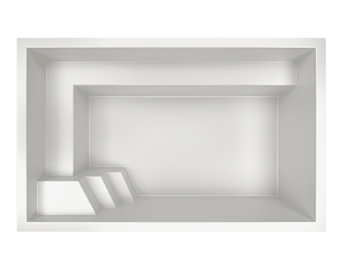 Vue 3D piscine coque modèle Atlantis 4