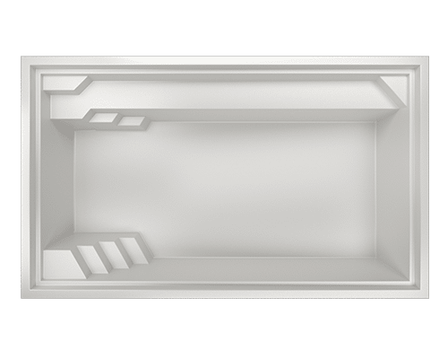 Vue 3D piscine coque modèle Atlantis 7