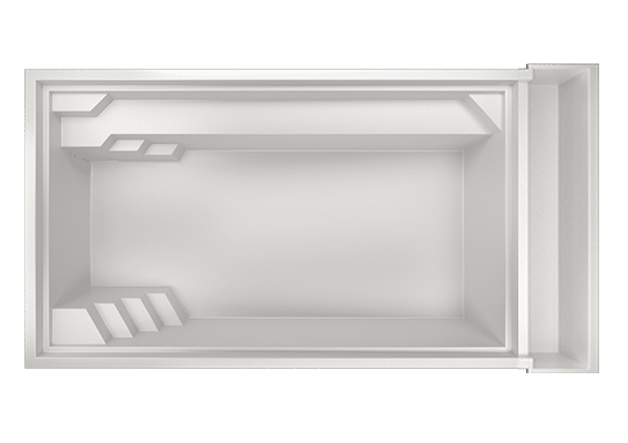 Vue 3D piscine coque modèle Atlantis 7