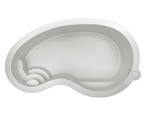 Vue 3D piscine coque modèle Freedom 2000