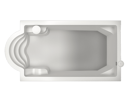 Vue 3D piscine coque modèle Grecian