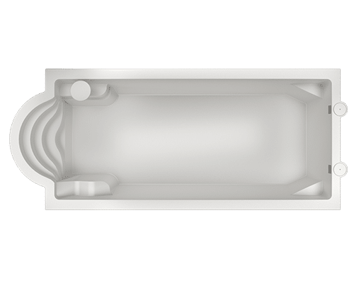 Vue 3D piscine coque modèle Hawaïan