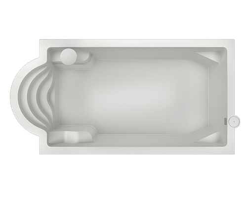 Vue 3D piscine coque modèle Jamaïcan