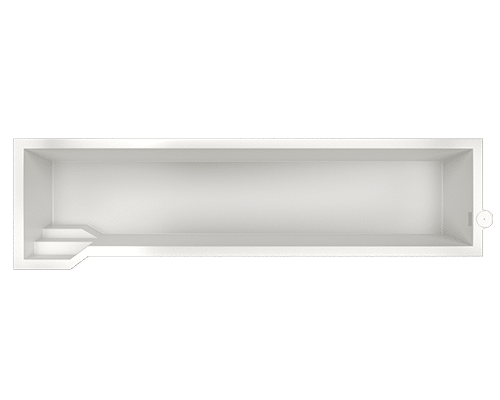 Vue 3D couloir de nage piscine coque