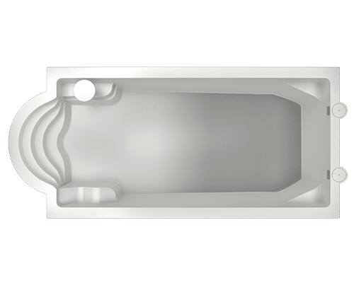 Vue 3D piscine coque modèle Majestic