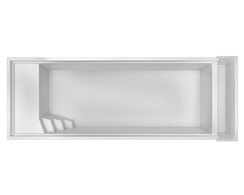 Vue 3D piscine coque modèle Malibu