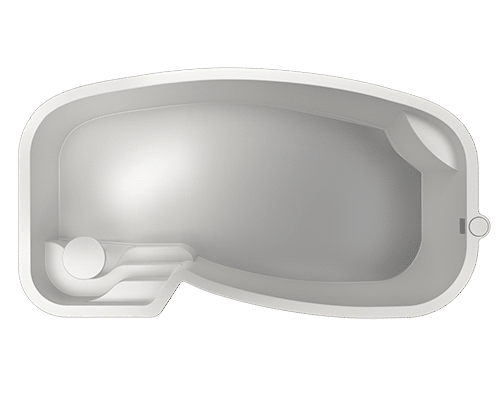 Vue 3D piscine coque modèle Oasis