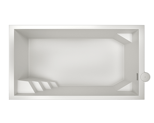 Vue 3D piscine coque modèle Platinum 6