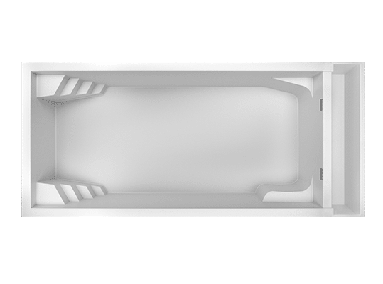 Vue 3D piscine coque modèle Platinum 8