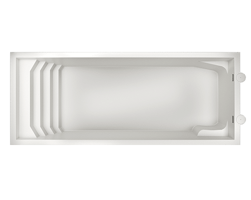 Vue 3D piscine coque modèle Riviera 10