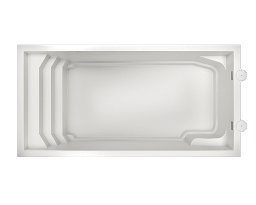 Vue 3D piscine coque modèle Riviera 8