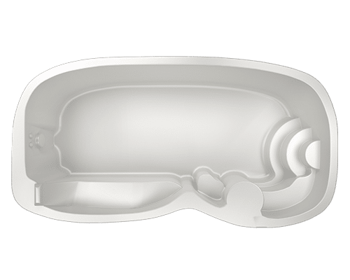 Vue 3D piscine coque modèle San Remo