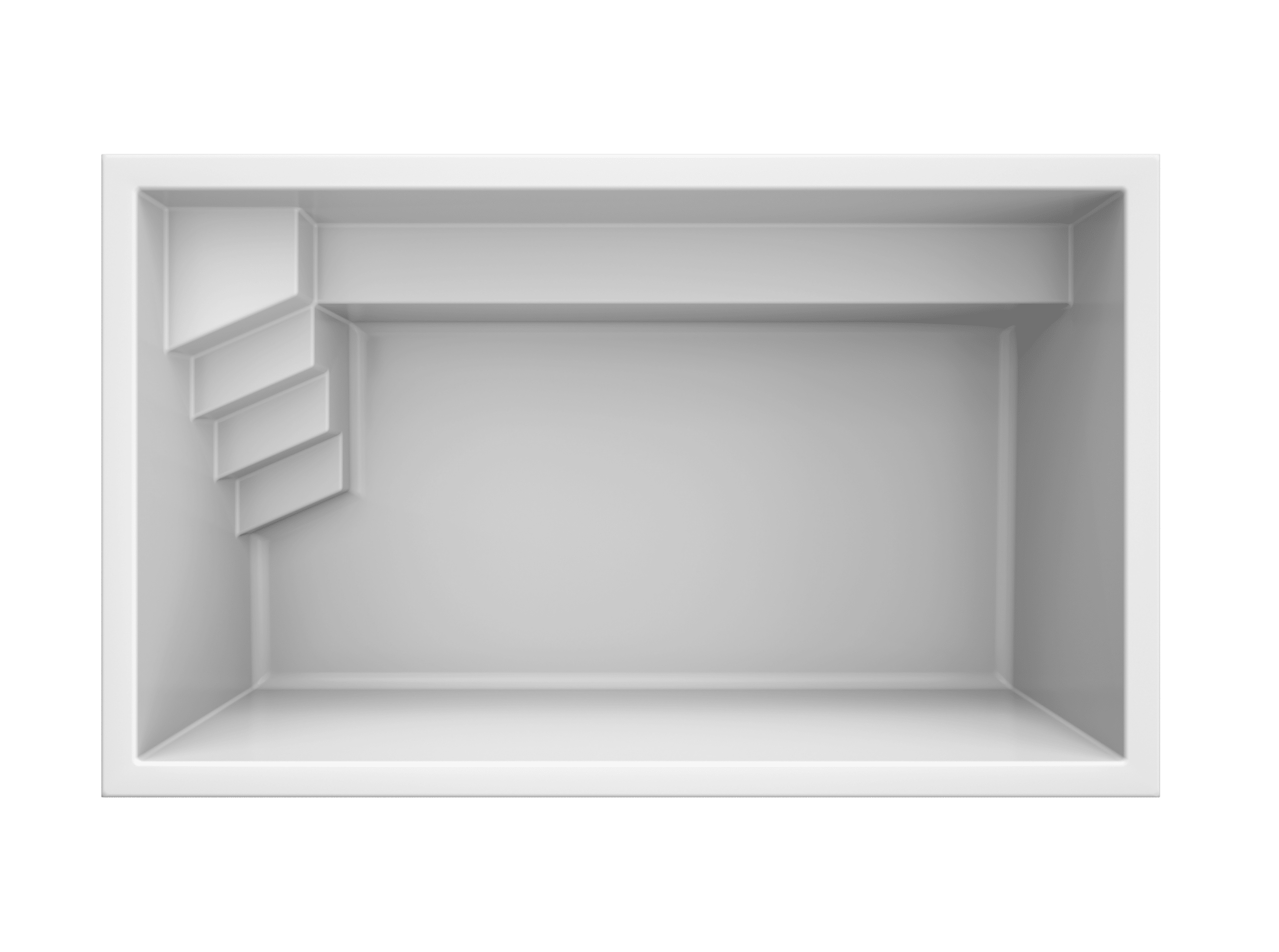 Vue 3D piscine coque modèle Sidney