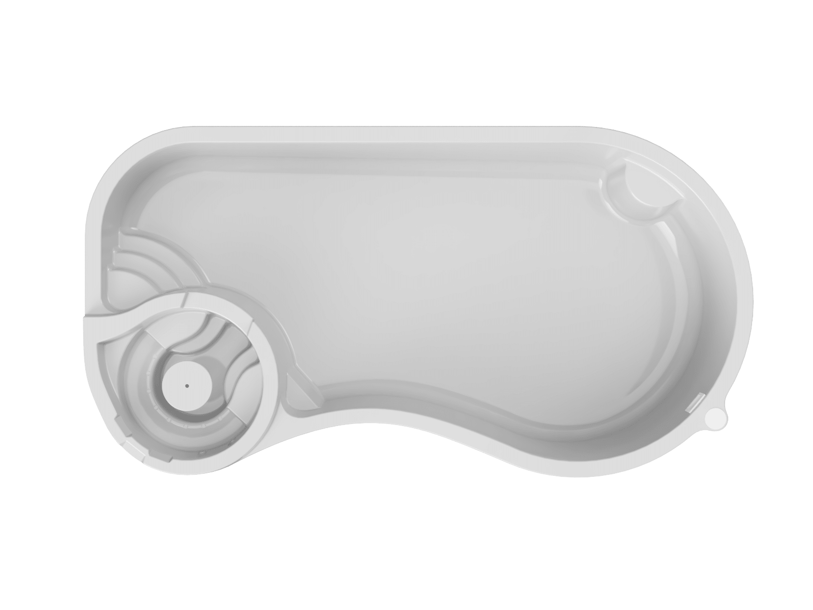 Vue 3D piscine coque modèle Tropicana