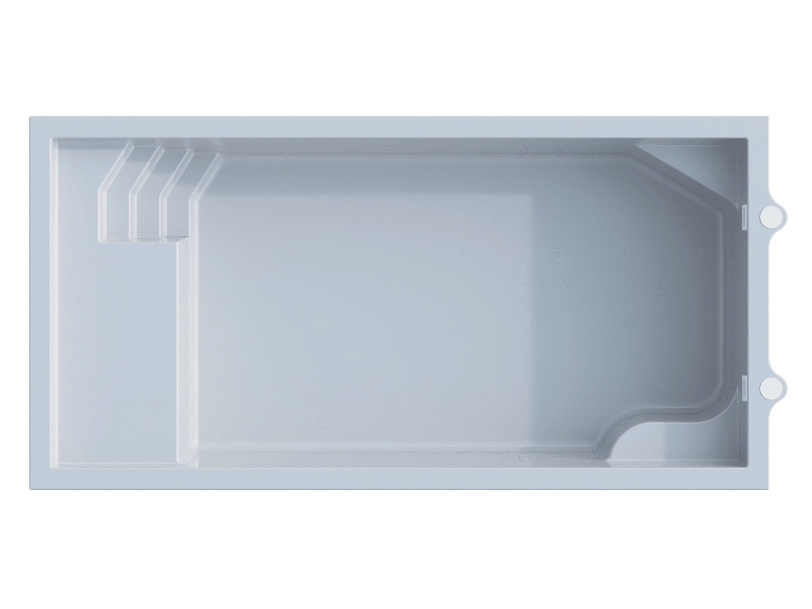 Vue 3D piscine coque modèle Liberty